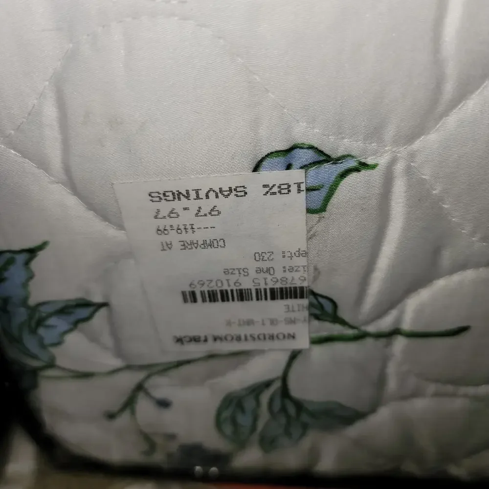 South Shore Briteyarn Floral quilt King/Cal King 300 count Cotton NEW Green Blue
